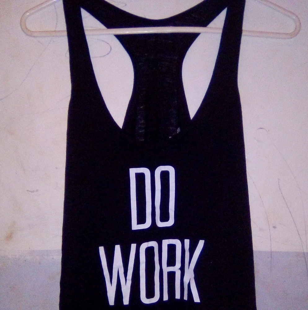 Old Navy "Do Work" racerback tank top